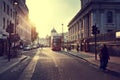 Sunset near Trafalgar square