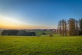 Sunset near Vysoke nad Jizerou in spring fresh color evening Royalty Free Stock Photo