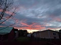 Sunset in Philomath Oregon neighborhood Royalty Free Stock Photo