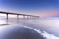 Sunset in New Brighton Beach Christchurch New Zealand Royalty Free Stock Photo