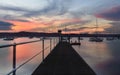 Sunset New Brighton Public Wharf Saratoga Australia Royalty Free Stock Photo