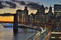 Sunset in New York Royalty Free Stock Photo