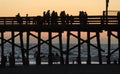 Sunset at Newport Beach pier Royalty Free Stock Photo