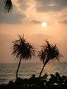 Sunset at Ngwe Saung Beach in Myanmar