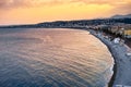 Sunset in Nice, France Royalty Free Stock Photo