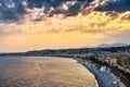 Sunset in Nice, France Royalty Free Stock Photo