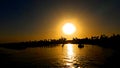 Sunset on the Nile River, Egypt Royalty Free Stock Photo