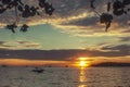 sunset at Nirwana beach Royalty Free Stock Photo