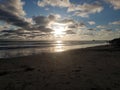 Sunset at North Buccaneer beach, Oceanside California Royalty Free Stock Photo