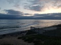 Sunset at North Buccaneer beach, Oceanside California Royalty Free Stock Photo