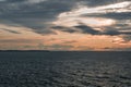 Sunset from the north sea near Norway Royalty Free Stock Photo