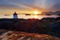 Sunset in Norwegian coast,Senja