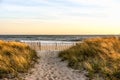 A November Autumn day at Hamptons Beach, New York Royalty Free Stock Photo