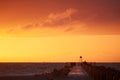 sunset at Nr. Vorupoer at the North Sea Coast in Denmark