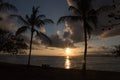 Sunset Oahu, Hawaii Royalty Free Stock Photo