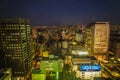 Sunset from the observatory of Nagoya TV Tower Royalty Free Stock Photo