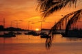 Sunset ocean panorama view in Ibiza Balearic Islands Soain