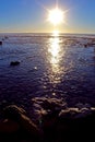 Sunset, Ocean, San Diego, Torrey Pines State Park Royalty Free Stock Photo