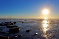 Sunset, Ocean, San Diego, Torrey Pines State Park Royalty Free Stock Photo