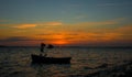 Sunset boat Royalty Free Stock Photo