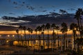 Sunset At the Oceanside Pier Royalty Free Stock Photo