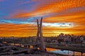 Sunset on OctÃÂ¡vio Frias de Oliveira Bridge, known as \