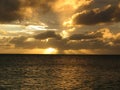 Sunset off of Heron Island, Australia Royalty Free Stock Photo