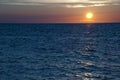 Sunset off Roatan, Honduras Royalty Free Stock Photo