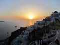 Sunset in Oia, Santorini, Greece