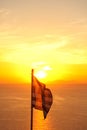 Sunset in Oia, Santorini Royalty Free Stock Photo