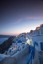 The sunset at Oia village in Santorini island in Greece Royalty Free Stock Photo