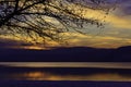 Sunset on Okanagan Lake in Winter