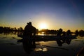 Sunset in the Okavango Delta, Botswana Royalty Free Stock Photo