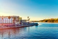 Sunset in Old Havana with a view of the bay Royalty Free Stock Photo