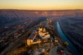 Sunset in Old Orhei with the Orhei Monastery and Butuceni Village in view Royalty Free Stock Photo