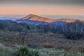 Sunset on Old Rag Mountain in Autumn, Shenandoah National Park, Virginia Royalty Free Stock Photo