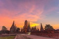 Sunset at Old Temple Wat Chaiwatthanaram
