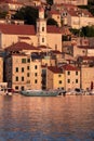 Sunset in old town of Sibenik on Adriatic sea, Croatia Royalty Free Stock Photo