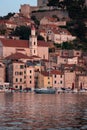 Sunset in old town of Sibenik on Adriatic sea, Croatia Royalty Free Stock Photo