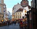 Nature Pink sea sunset in the city landscape beautiful landscape of Tallinn skyline  Panoramic view from the balcony of medieval w Royalty Free Stock Photo