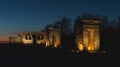 Nice sunset after the Debod Temple in Madrid Royalty Free Stock Photo