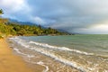 Sunset on one of the paradisiacal beaches on the island of Ilhabela