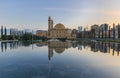 Sunset in one of the parks in Baku Royalty Free Stock Photo