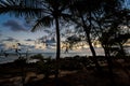 Sunset on Ong Lang beach Phu Quoc Royalty Free Stock Photo