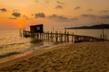 Sunset on Ong Lang beach Phu Quoc Royalty Free Stock Photo