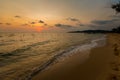 Sunset on Ong Lang beach Phu Quoc Royalty Free Stock Photo