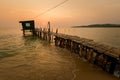 Sunset on Ong Lang beach Phu Quoc Royalty Free Stock Photo