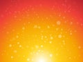 Sunset orange background with white dots