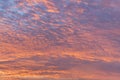 sunset with orange sky. Hot bright vibrant orange and yellow colors sunset sky. sunset with clouds Royalty Free Stock Photo