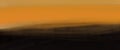 Sunset Orange sky sand dunes in a desert night illustration